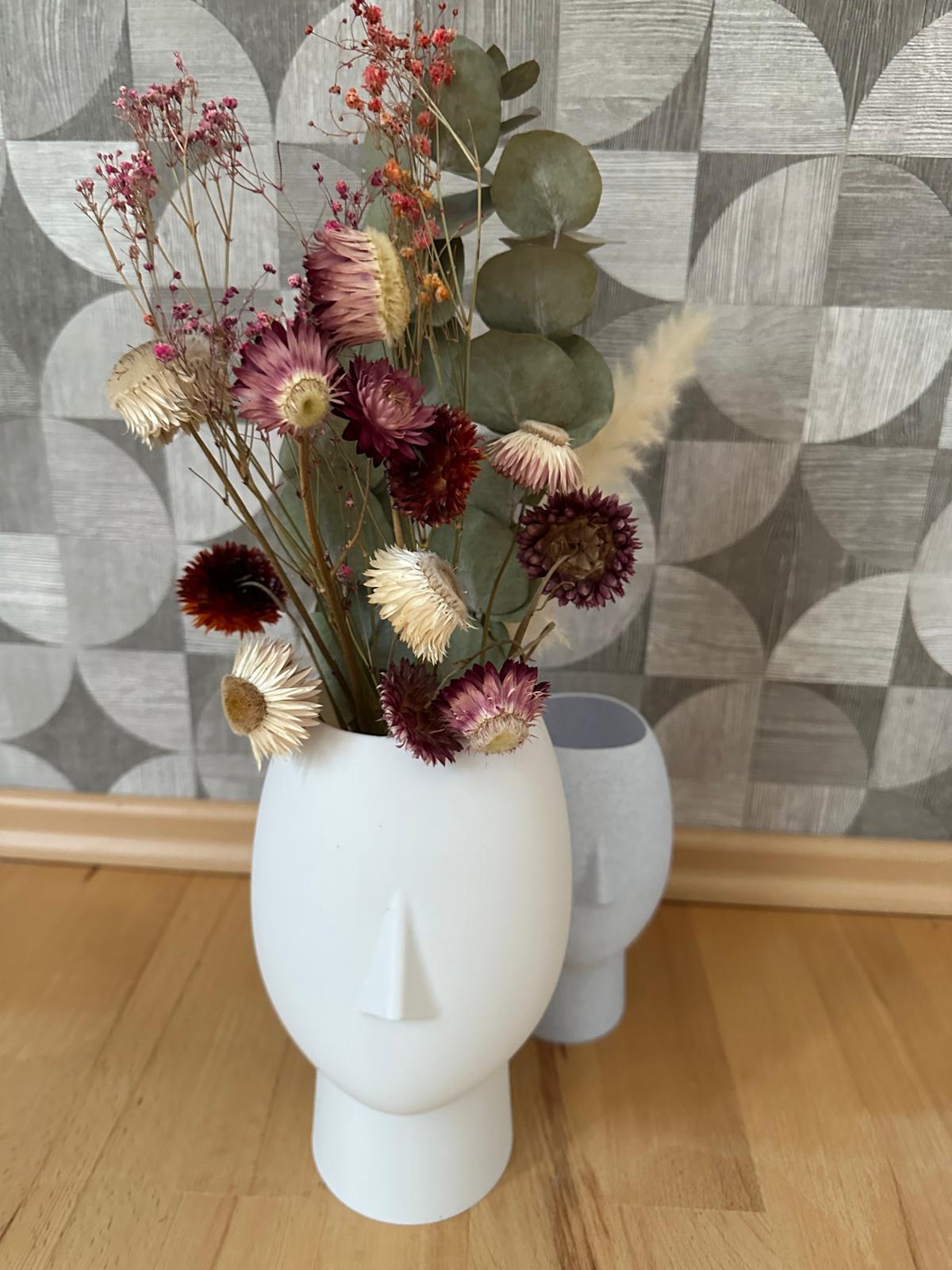 Gesichtsvase „Mono“ – Minimalistische Designvase im Skulptur-Look