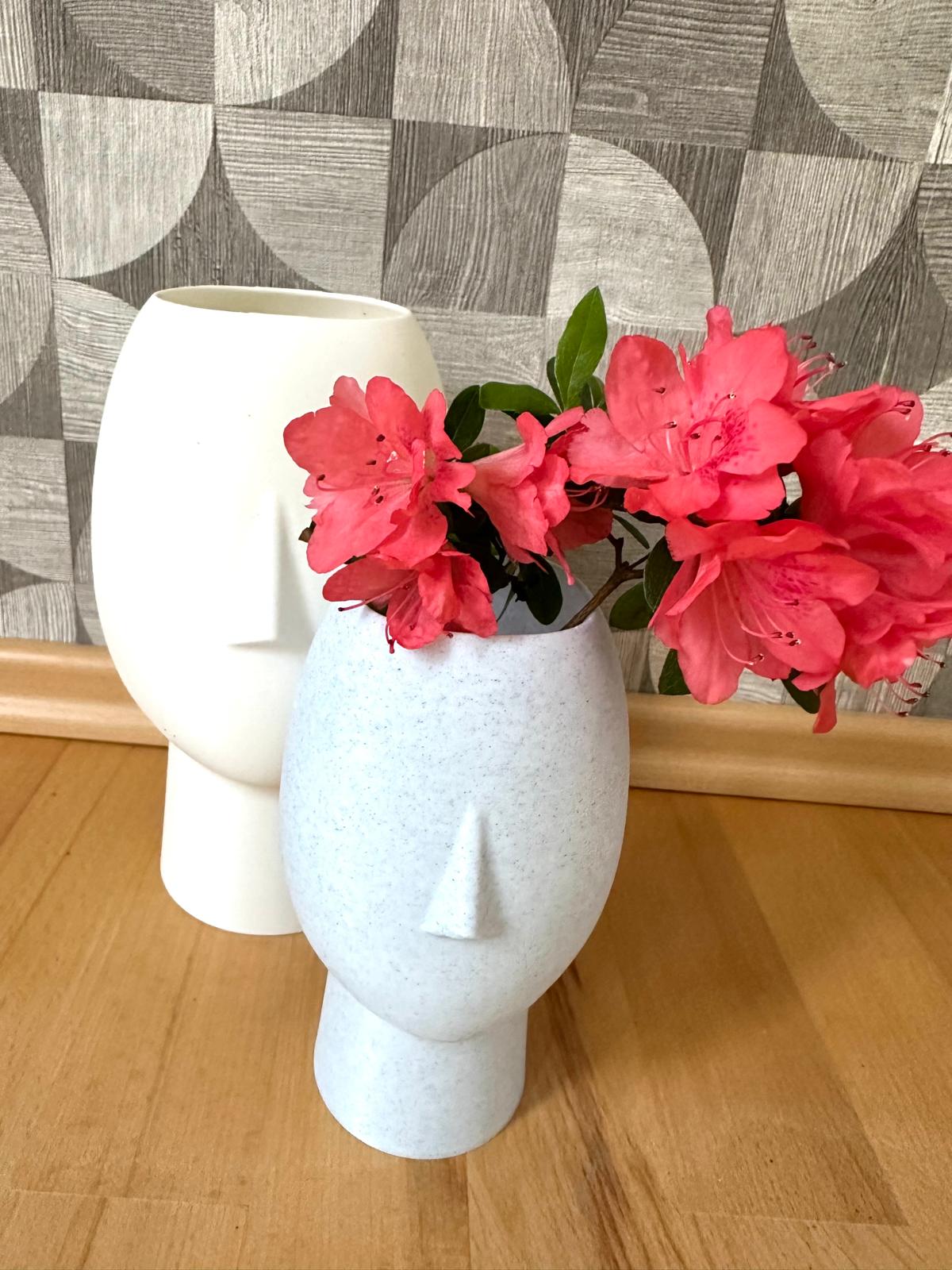 Gesichtsvase „Mono“ – Minimalistische Designvase im Skulptur-Look