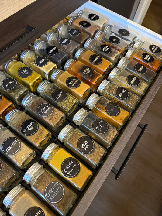 Modularer Gewürzhalter – Organizer für Gewürzgläser 11 cm | 3D-Druck Küchen-Organizer