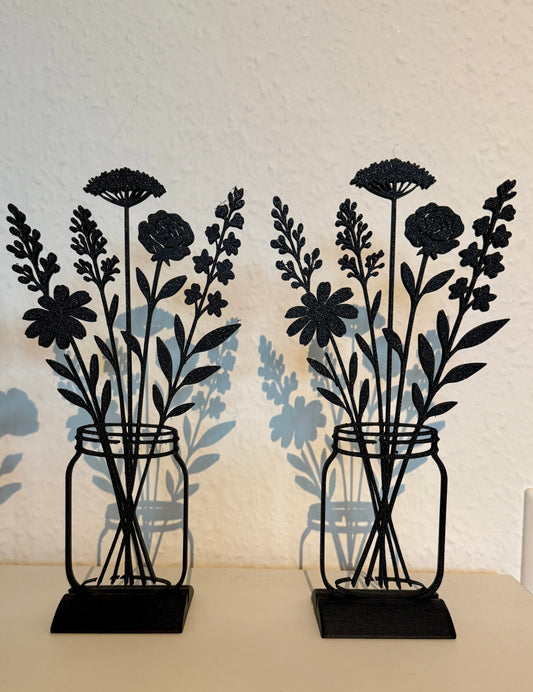 3D-gedruckte Blumensilhouetten