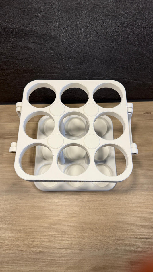 Silikonständer zur aufrechten Lagerung 9 Tuben- mit Griffen