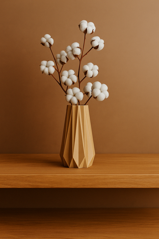 Geometrische Vase – Moderner Look, 3D-gedrucktes Design