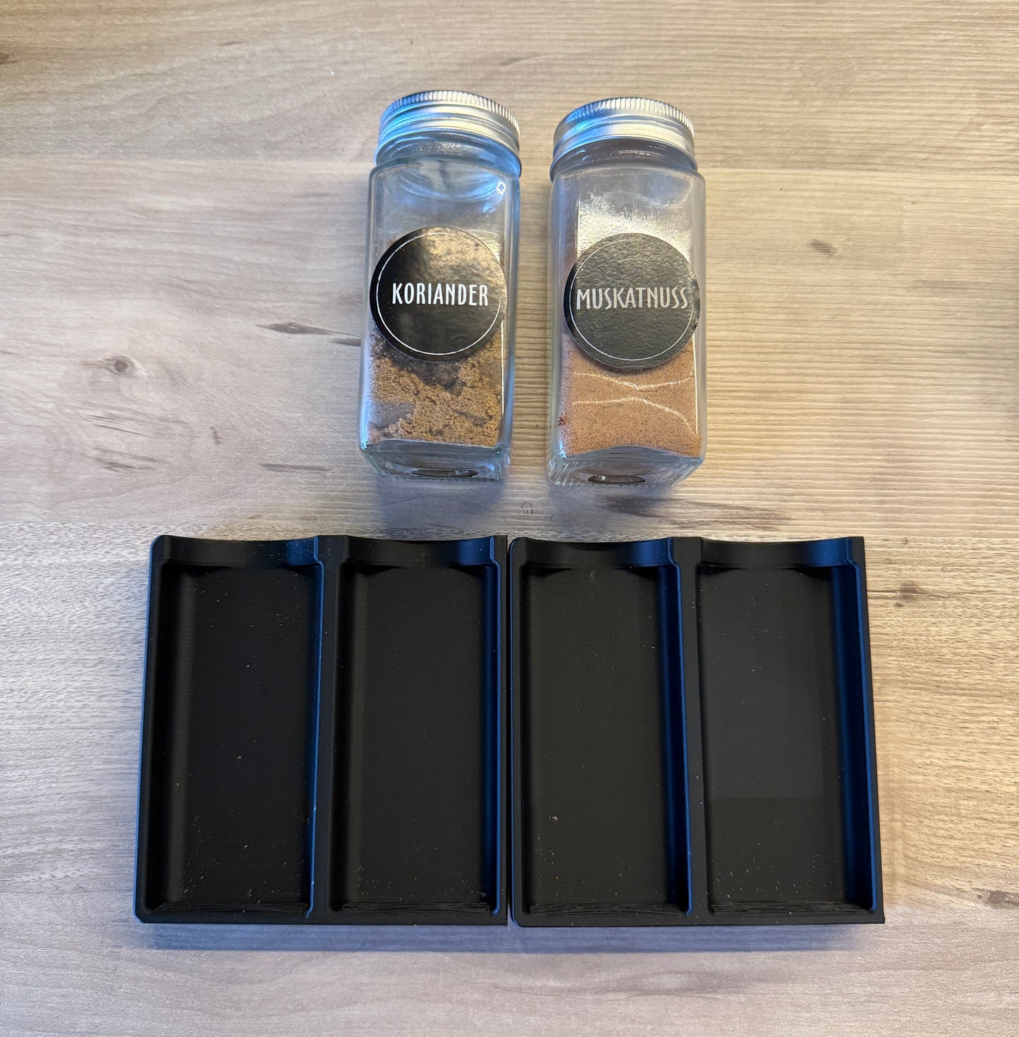 Modularer Gewürzhalter – Organizer für Gewürzgläser 11 cm | 3D-Druck Küchen-Organizer