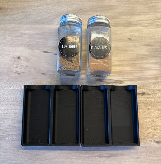 Modularer Gewürzhalter – Organizer für Gewürzgläser 11 cm | 3D-Druck Küchen-Organizer