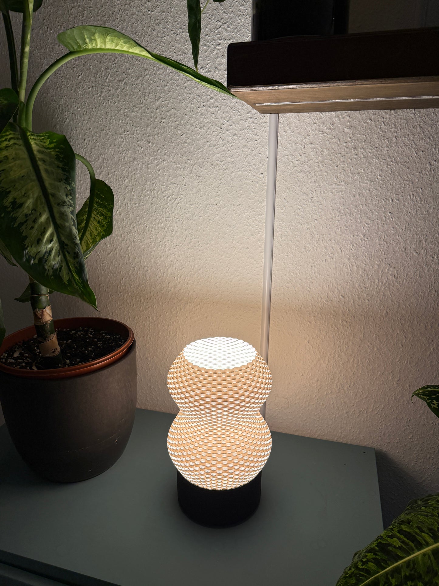 Tischlampe Korbgeflecht