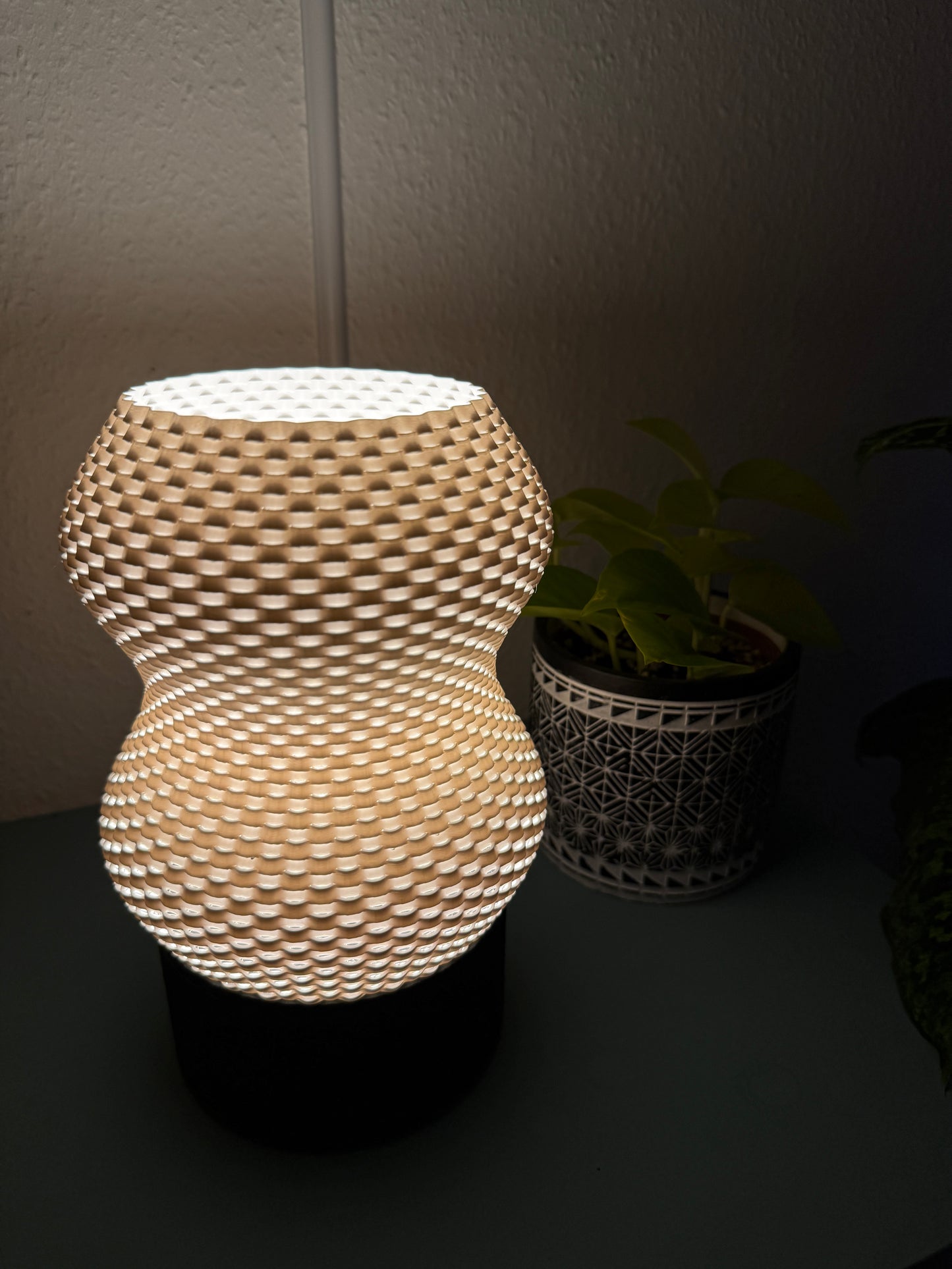 Tischlampe Korbgeflecht