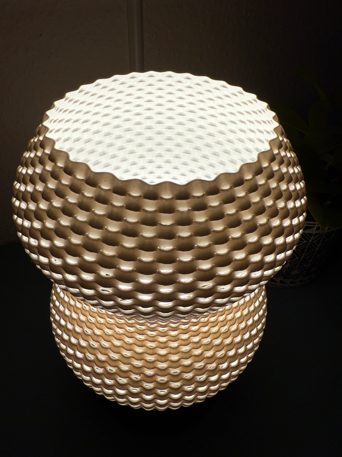 Tischlampe Korbgeflecht