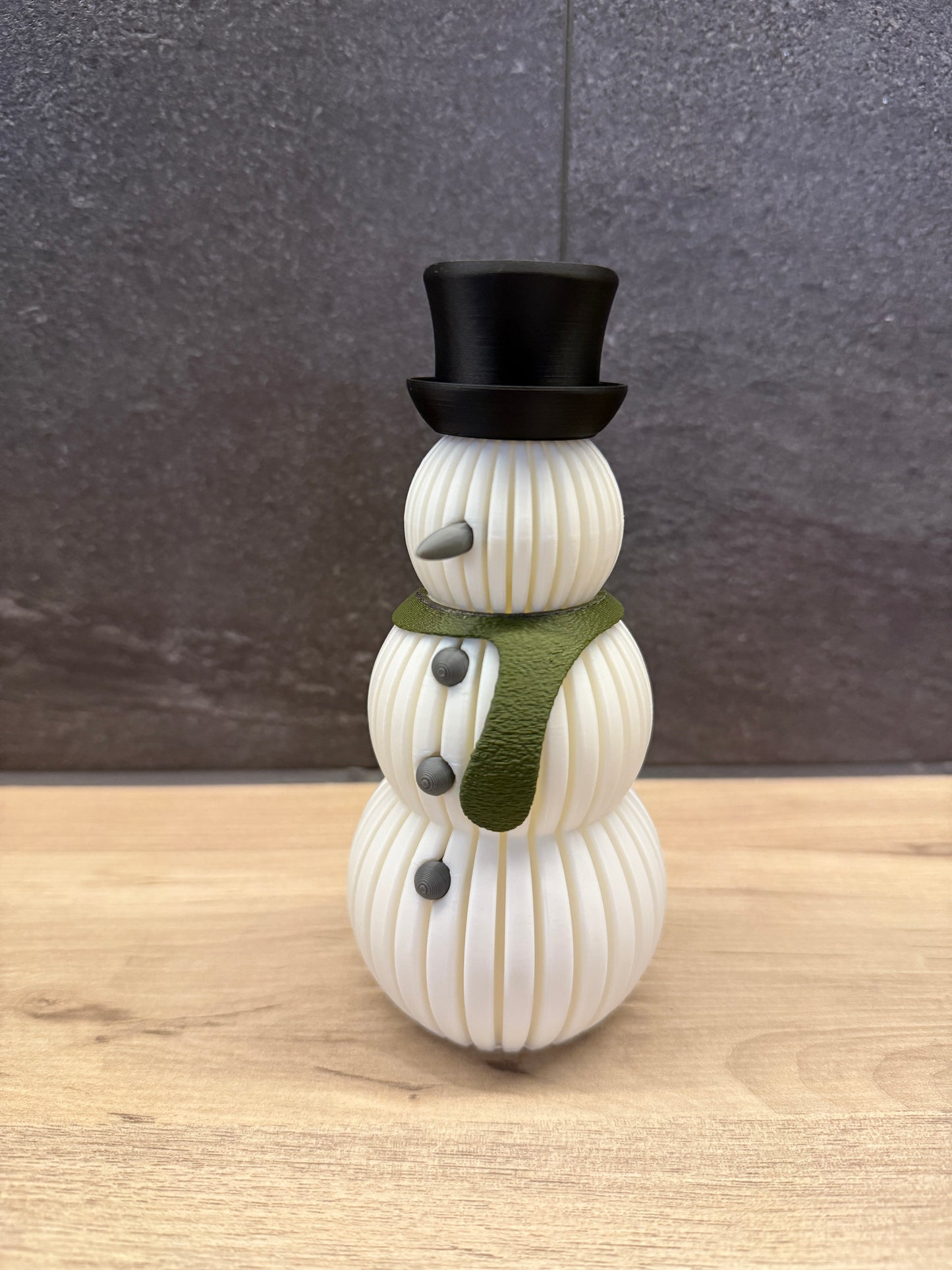 Schneemann Dekofigur mit Hut – Winterdeko & LED-Teelicht kompatibel