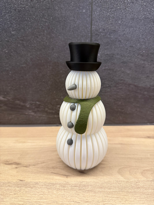 Schneemann Dekofigur mit Hut – Winterdeko & LED-Teelicht kompatibel