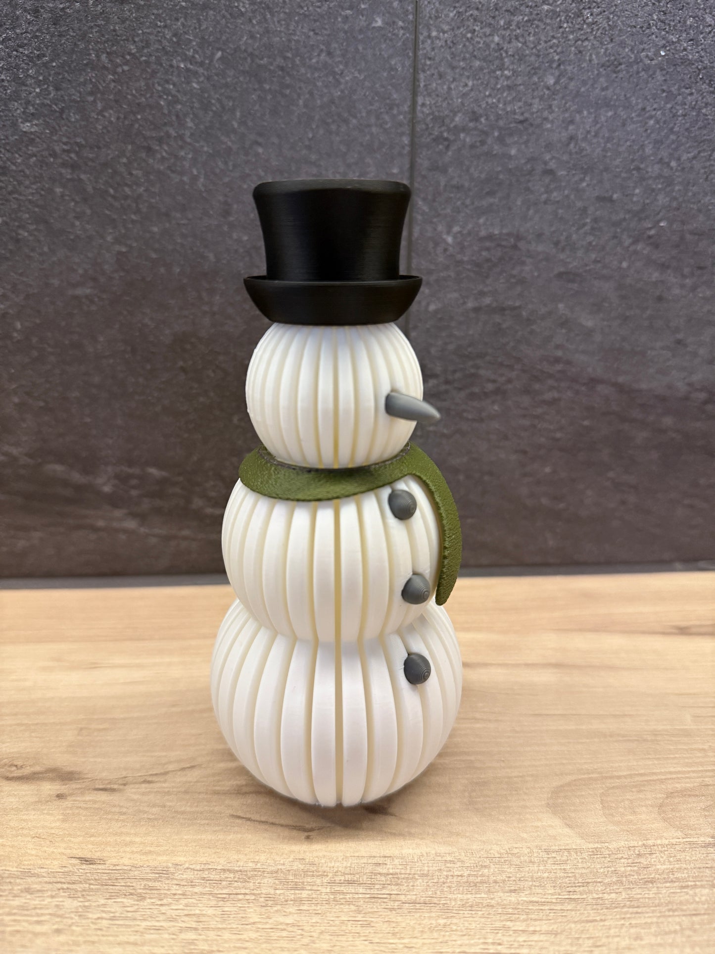 Schneemann Dekofigur mit Hut – Winterdeko & LED-Teelicht kompatibel