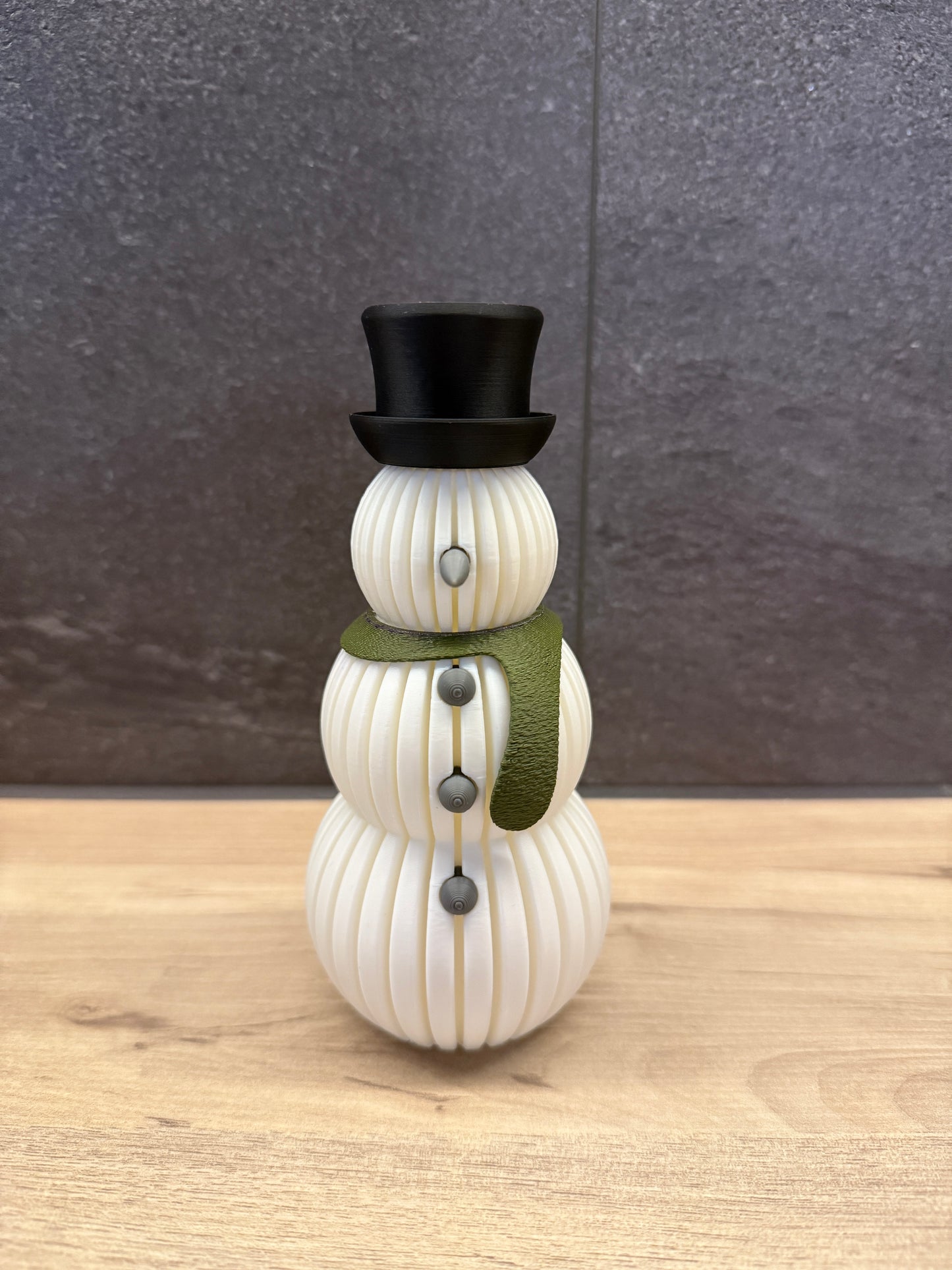 Schneemann Dekofigur mit Hut – Winterdeko & LED-Teelicht kompatibel