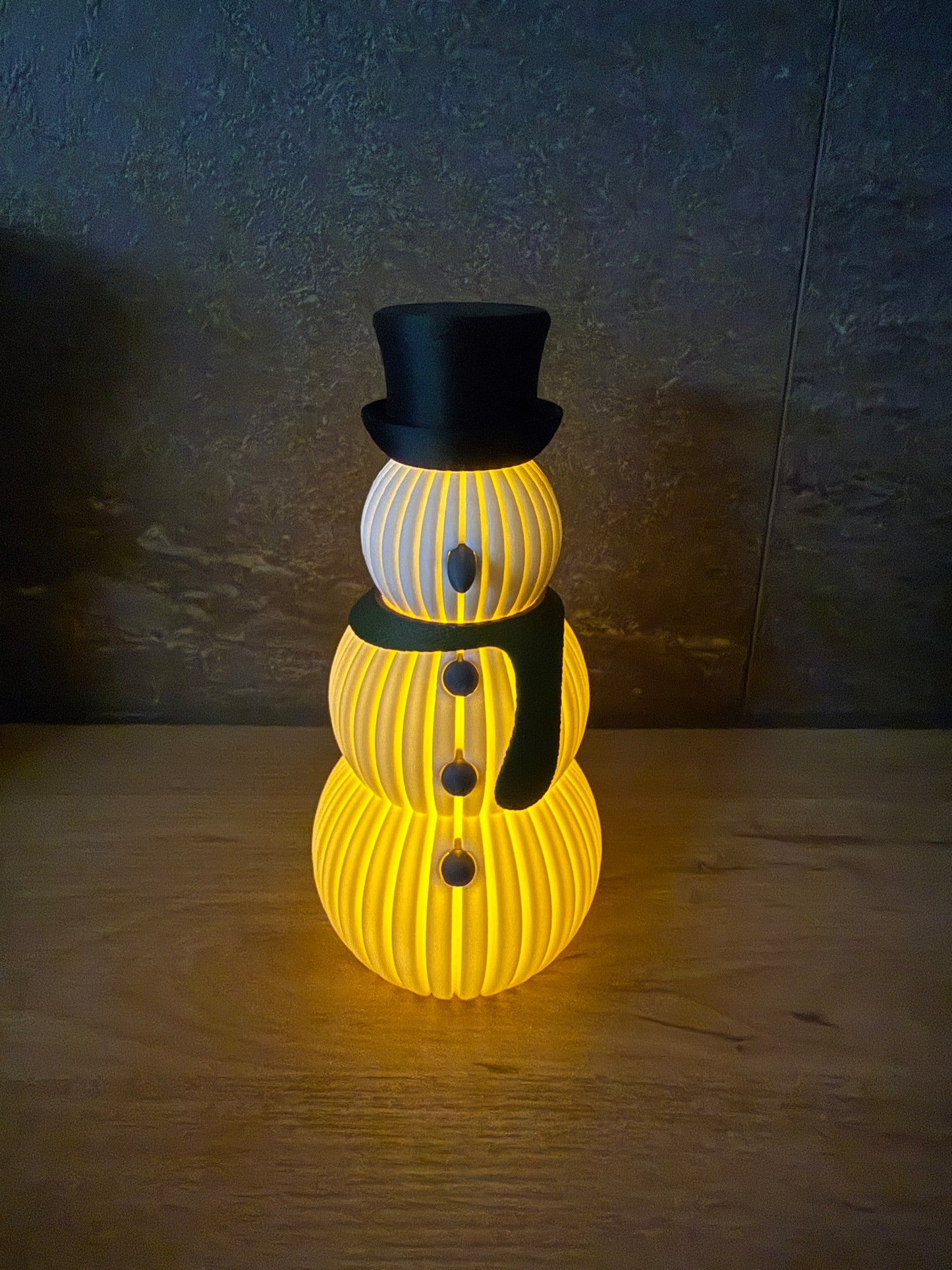 Schneemann Dekofigur mit Hut – Winterdeko & LED-Teelicht kompatibel